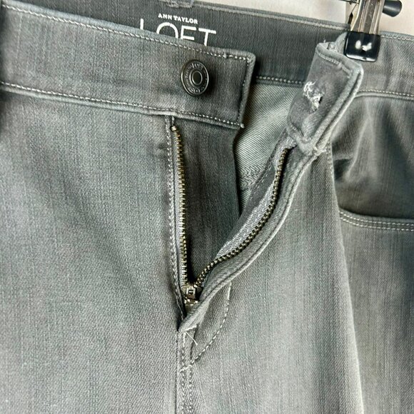 LOFT Modern Skinny Denim Jeans Women 29 / 8 Gray Mid Rise Stretch Classic Boho - Picture 6 of 8